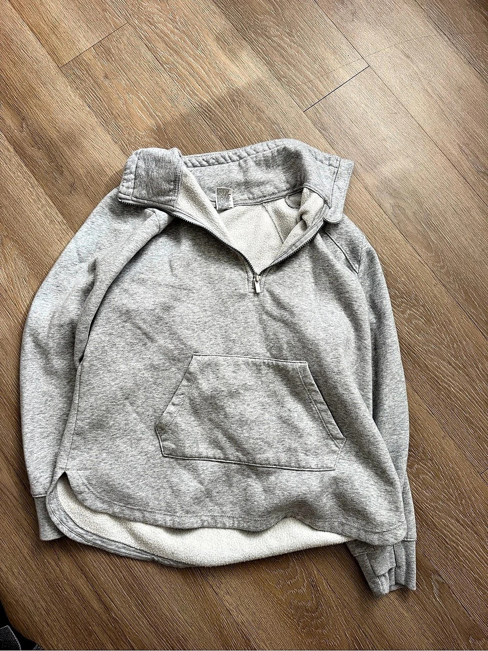 All In Motion Women's Active Comfort 1/2 Zip Pullover Sweatshirt Gray Large